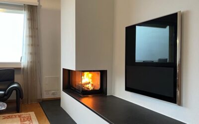 Transformation cheminée contemporaine